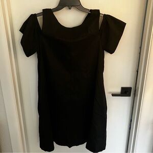 Betsey Johnson Black Cold Shoulder Mini Dress
